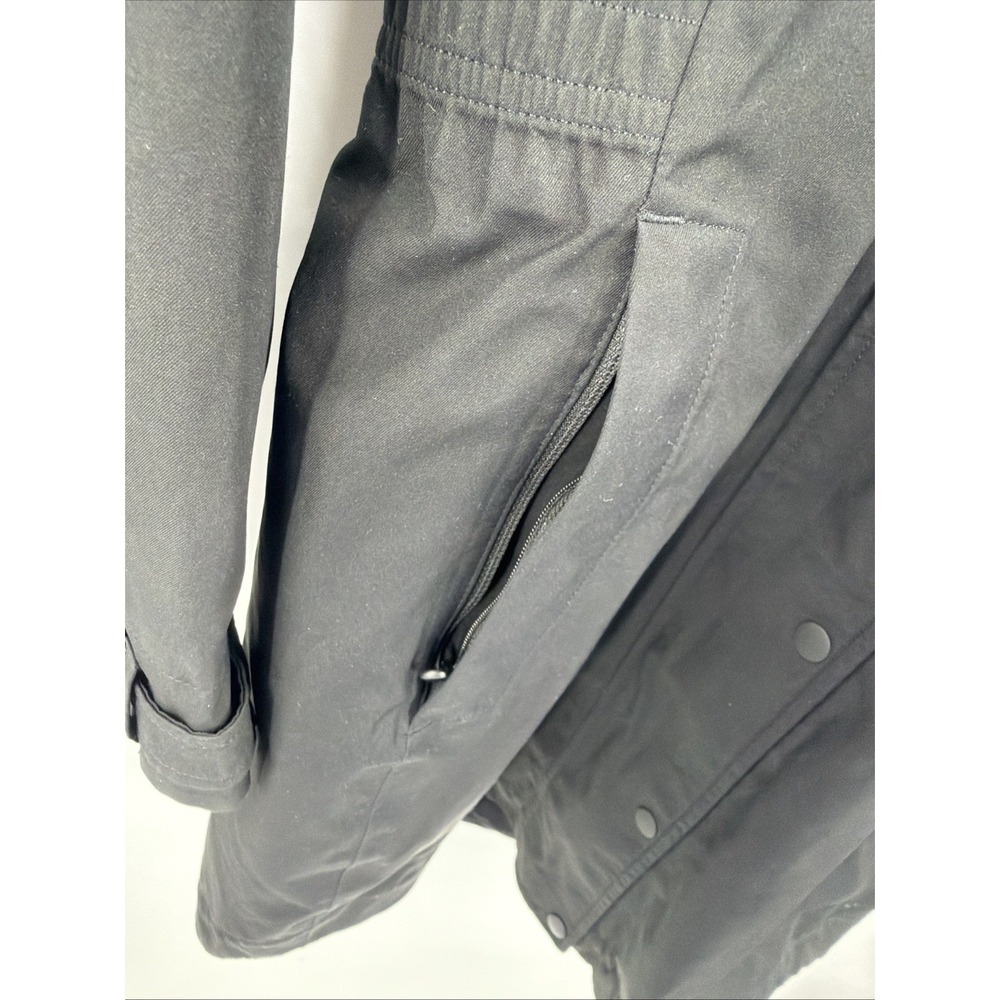 Athleta Women's Black Rainout Sutro Long Trench Coat Jacket Size XXS - Picture 9 of 16